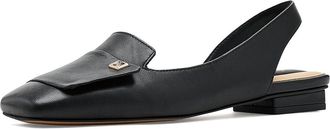Franco Sarto Teagan Womens Flat Shoes Black Leather : 7.5 M