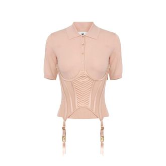 Elisabetta Franchi Dames, Truien, Roze, Maat: M Satijn