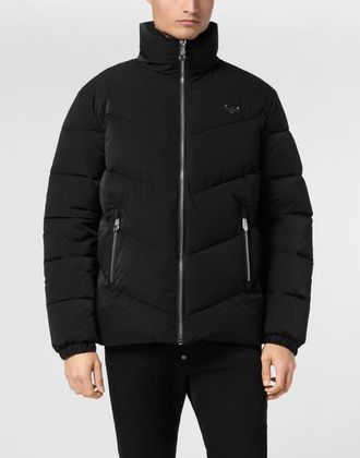 Philipp Plein Padded Nylon Jacket Men in Black at Nordstrom, Size Xxx-Large Eu