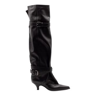 Elena Iachi Kniehoge Laars - Dames - Schoenen - Zwart - Maat: 38 EU Leer