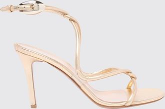 Gianvito Rossi Sandali Jungle Mamba in nappa laminata con tacco alto