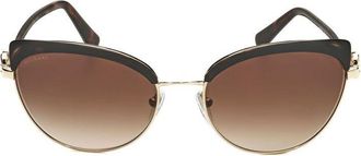 Bulgari Ladies Brown Cat Eye Sunglasses 0BV6158B-278/13