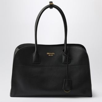 Prada Large black leather shopping bag