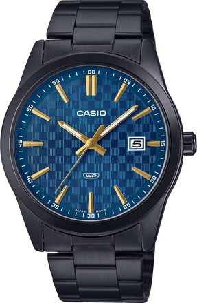 Casio Mens Black Watch with Blue Dial - MTP-VD03B-2AUDF
