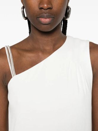 PANICALE One-Shoulder Asymmetric Dress - Cream