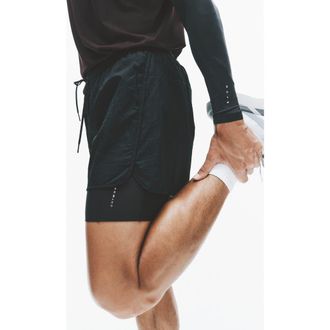 H&M Lightweight 2-in-1 Running Shorts With Drymove in Black at Nordstrom, Size X-Large