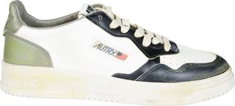 Autry White Black Overlays Low-Top Sneakers