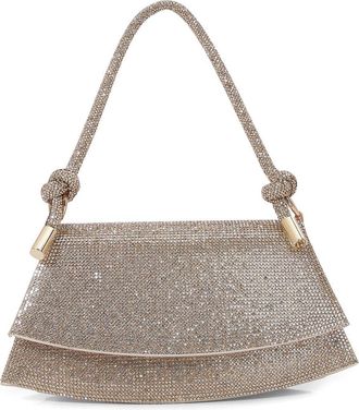 Berness Rhinestone Shoulder Bag in Gold at Nordstrom Rack