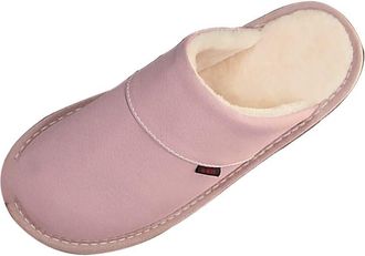 Generic Indoor Non-Slip Warm Cotton Slippers, Waterproof Womens Shoes,Pink,5.5 UK