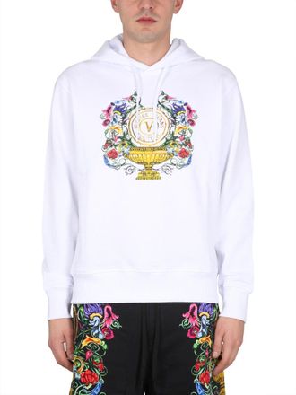 Versace Jeans Couture Logo Print Sweatshirt - White