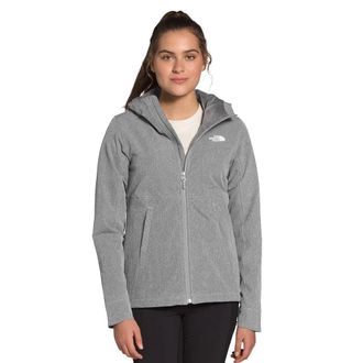 The North Face Shelbe Raschel Hoodie Womens Gray Heather Fleece Lined UPS1142