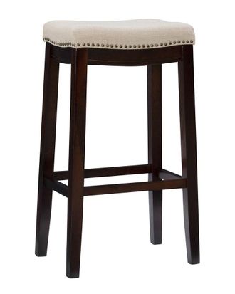 Linon Claridge Linen Bar Stool