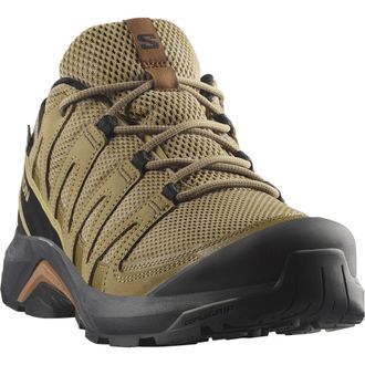 Salomon Wanderschuh SALOMON X-ADVENTURE RECON GORE-TEX, Herren, Gr. 42,5, kelp, kelp, sierra, Leder, Textil, Schuhe Wanderschuh, wasserdicht