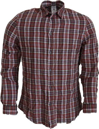 Gianfranco Ferre Checke Cotton Long Sleeves Casual Mens Shirt