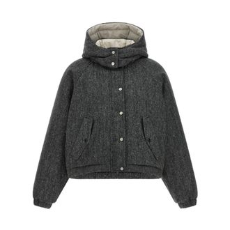 Brunello Cucinelli Dames, Jassen, Grijs, Maat: S Zijde