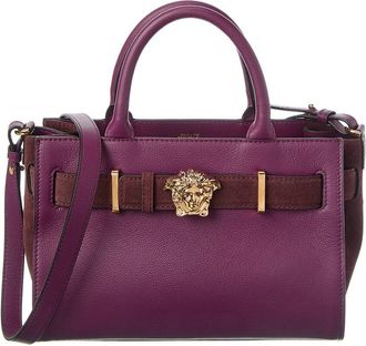 Versace Medusa Small Leather & Suede Tote