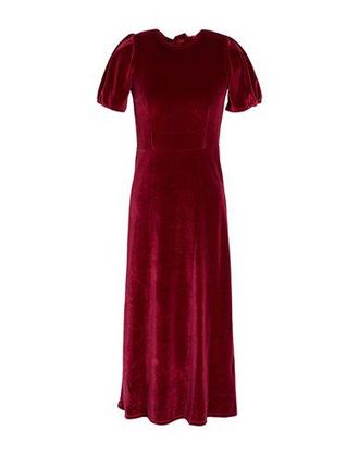 8 by YOOX VELVET OPEN-BACK MIDI DRESS