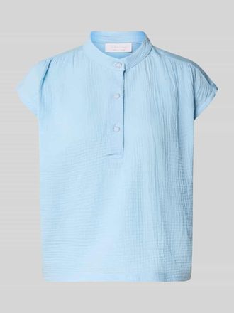 Rich & Royal Regular Fit Blusentop mit Knopfleiste in Hellblau, Gr&ouml;&szlig;e L