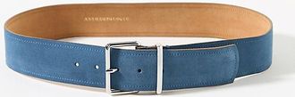 Anthropologie Square-Buckle Suede Belt