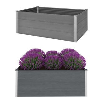 Berkfield Home Garden Raised Bed WPC 150x100x54 cm Grey | Size: 150 x 100 x 54 cm
