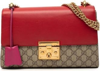 Gucci Pre-owned Gucci Medium GG Supreme Padlock Shoulder Bag Ladies VRM9QE7BJ61R2M2B