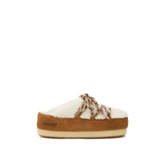 Moon Boot EVX Shearling Mule - Dames - Slip ons - Beige - 37 EU - Polyester - Schoenen
