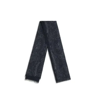 Etro Paisley Jacquard Modal Scarf - Black