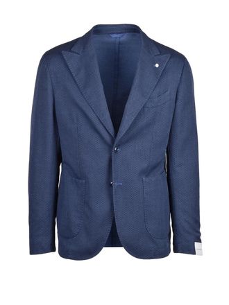 Lubiam Cotton Linen Mohair Jacket - Blue
