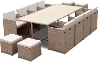 Sweeek Mesa De Jard&iacute;n De Resina Con Capacidad De 12 Plazas