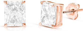 Vir Jewels 2 cttw Radiant Lab Grown Diamond Stud Earrings in 14K Gold With Push Backs For Women