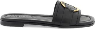 Moncler Leren Bell Slippers - Dames - Sandalen - Zwart - 41 EU - Leer - Schoenen