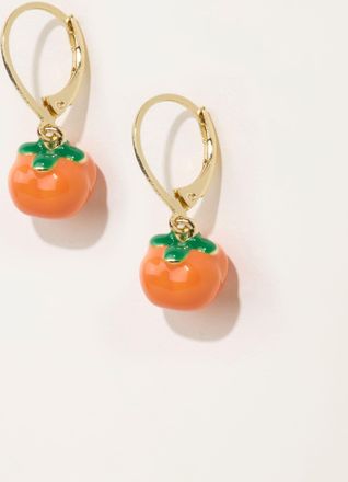 Fat Face FatFace Gold Tone Halloween Pumpkin Drop Earrings