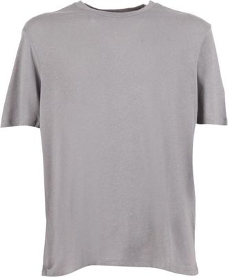Majestic Filatures T-shirt met ronde hals en korte mouwen - Heren - T-shirts - Grijs - 2XL - Tops