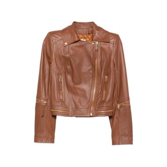 Elisabetta Franchi Leather Biker Jacket