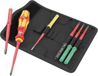 Wera Kraftform Kompakt vde 7 extra slim 1 Elettricisti Kit di punte intercambiabili per giraviti - Wera