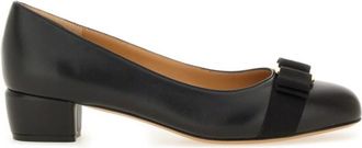 Ferragamo Black Leather Pumps