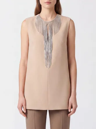 Sportmax Mini abito a tubino in cady con collo gioiello e strass