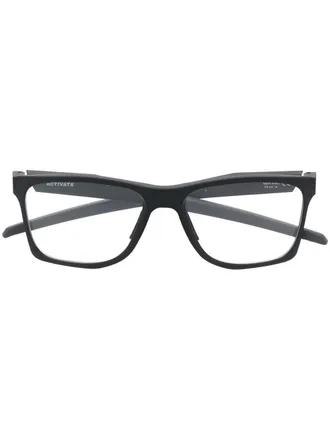 Oakley Activate wayfarer-frame glasses - men - Acetate - 55 - Black