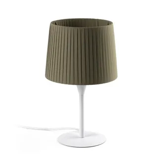 Faro Barcelona Samba L&aacute;mpara Sobremesa Blanca/encintada Verde 64310-40