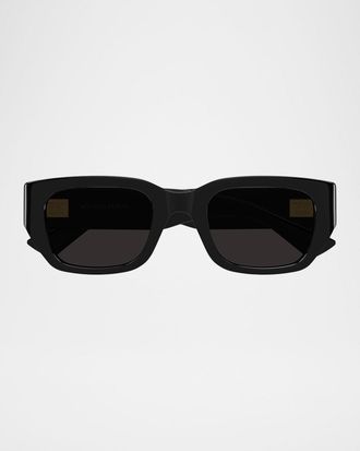 Bottega Veneta Men & apos;s Bv1400s-001 Acetate Rectangle Sunglasses