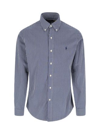 Polo Ralph Lauren Blue Striped Cotton Casual Shirt