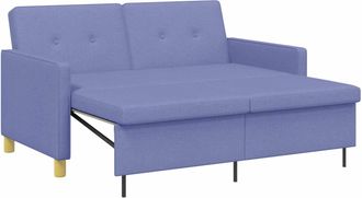 vidaXL Sof&aacute; Cama Desplegable Azul Jeans Tela Vidaxl