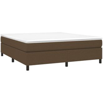 vidaXL Cama Sin Colch&oacute;n De Tela Marr&oacute;n Oscuro 160x200 Cm Vidaxl