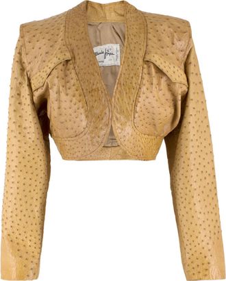 Jitrois Jean Claude Jitois Tan Ostrich Jacket Size M