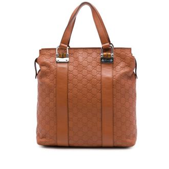 Gucci Pre-owned Gucci Guccissima Tender Bamboo Bar Tote Unisex HIITBRP7M8Y9CHUZ