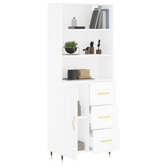 Berkfield Home Highboard White 69.5x34x180 cm Engineered Wood