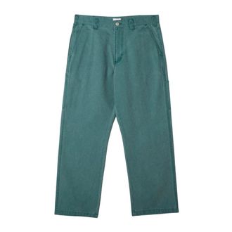 Obey Straight Jeans, male, Green, Size: W32 Big Timer Carpenter Pant