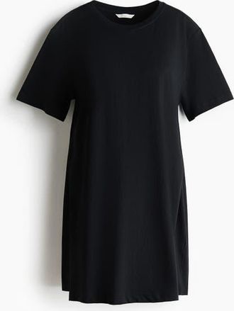 H&M Mama T-shirt Nursing Dress in Black at Nordstrom, Size Xx-Large
