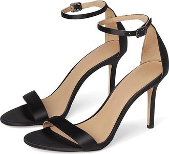 Lauren Ralph Lauren Allie Pave-Buckle Satin Sandals Womens Sandals Black : 7.5 B - Medium, Satin/Synthetic