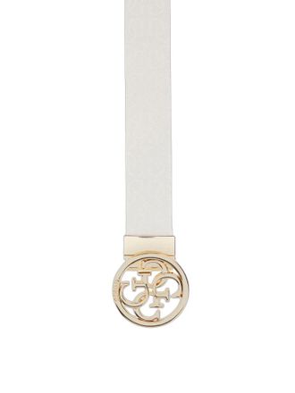 Guess Womens Belt Off White-Light Beig Polyester Accessories